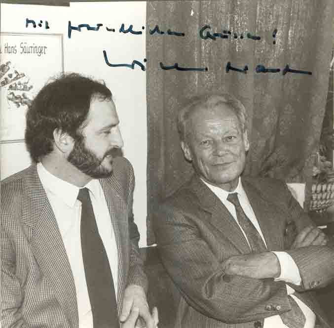 Udo Bayer Willy Brandt 1986 in Weienburg